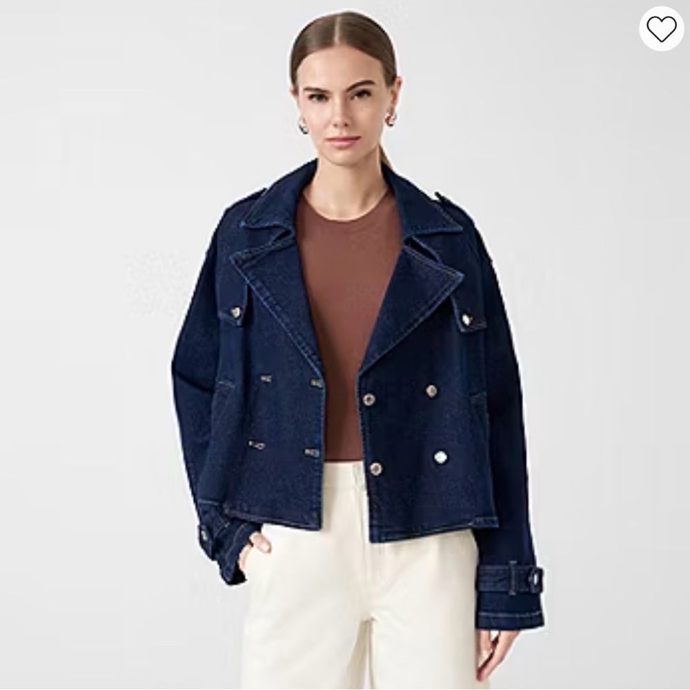 NWT: RM by Rebecca Minkoff Cropped Denim Trench